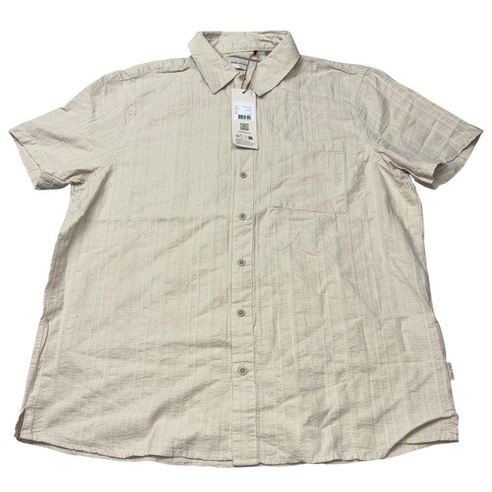 Blend‎ BHDARIUS Shirt Beige XL Button Up Short Sleeve NWT